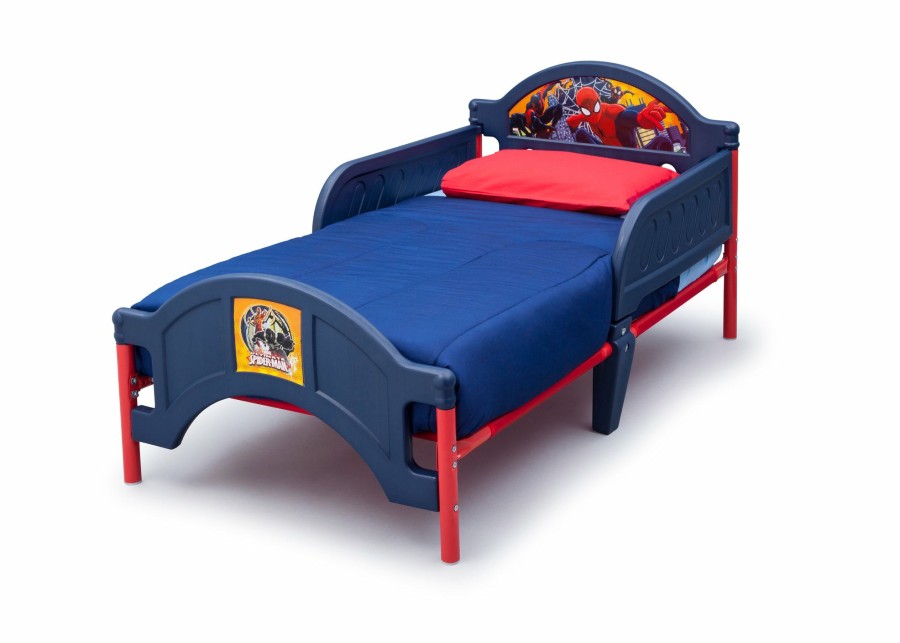 Delta Children Toddler Beds | Marvel Spider-Man 4-Piece Toddler Bedroom Set - Includes Toddler Bed And Table With 2 Chairs