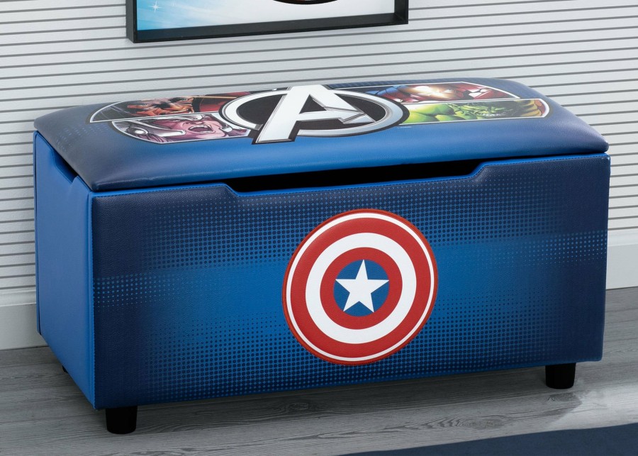 Delta Children Book & Toy Storage | Avengers Upholstered Storage Bench For Kids