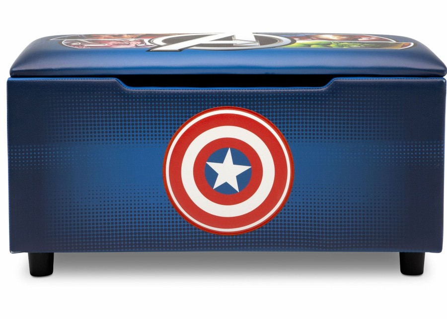 Delta Children Book & Toy Storage | Avengers Upholstered Storage Bench For Kids