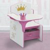 Delta Children Table & Chair Sets | Princess Crown Chair Desk With Storage Bin