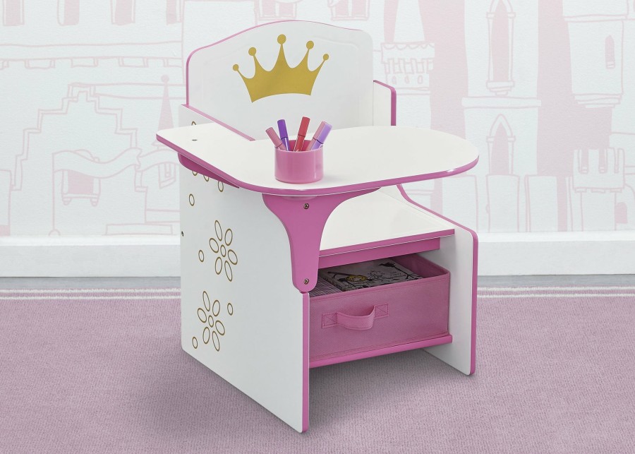 Delta Children Table & Chair Sets | Princess Crown Chair Desk With Storage Bin