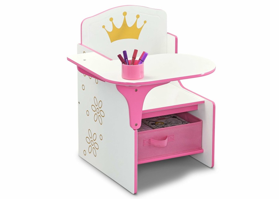 Delta Children Table & Chair Sets | Princess Crown Chair Desk With Storage Bin