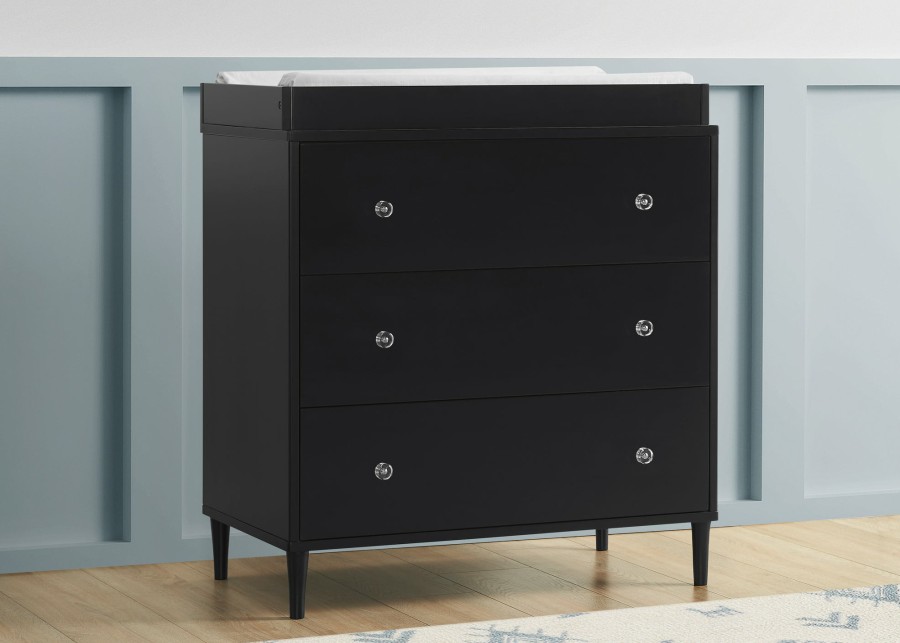 Delta Children Dressers & Changing Tables | Bowie 3 Drawer Dresser With Changing Top And Interlocking Drawers