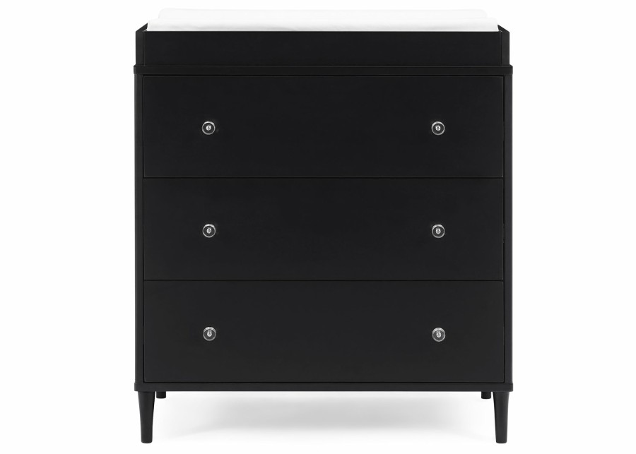 Delta Children Dressers & Changing Tables | Bowie 3 Drawer Dresser With Changing Top And Interlocking Drawers