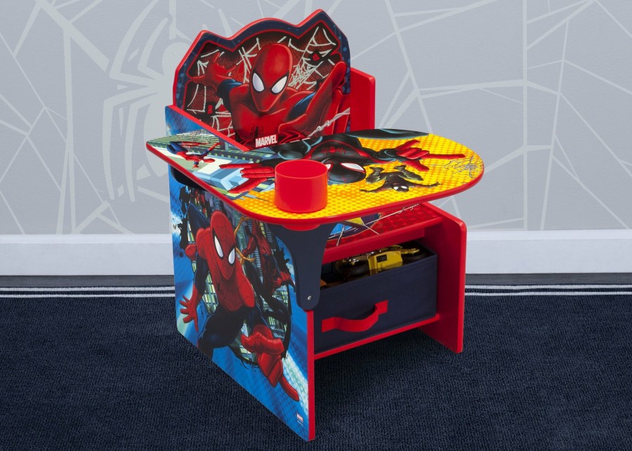 Delta Children Activity Desks | Spider-Man Chair Desk With Storage Bin