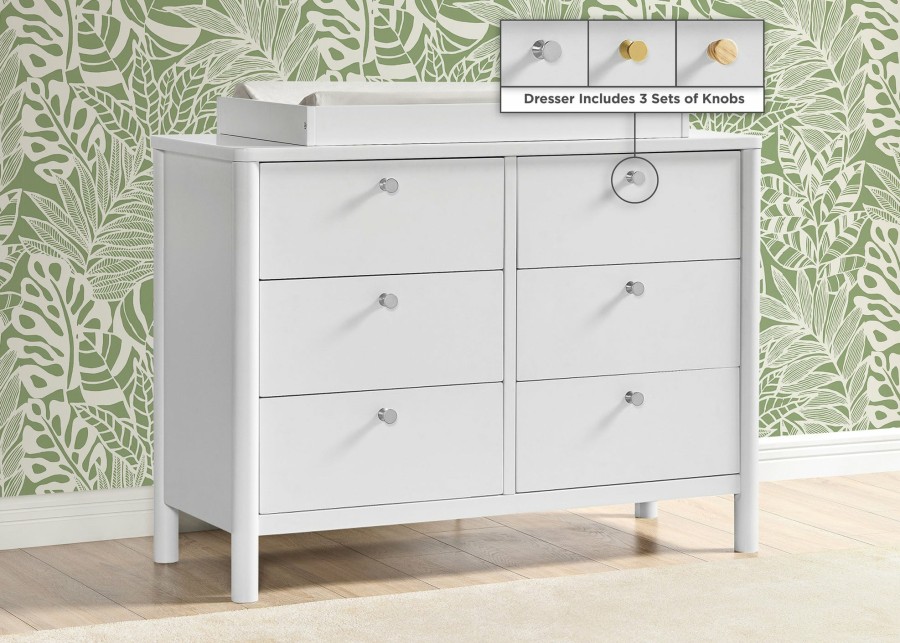 Delta Children Dressers & Changing Tables | Brooks 6 Drawer Dresser With Interlocking Drawers