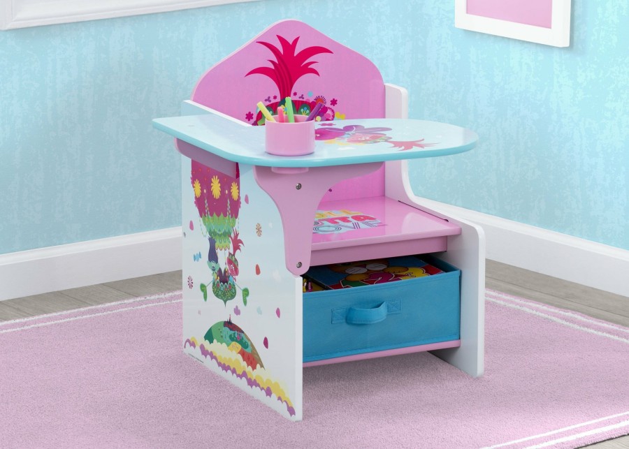 Delta Children Activity Desks | Trolls World Tour Chair Desk With Storage Bin