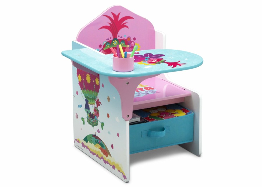 Delta Children Activity Desks | Trolls World Tour Chair Desk With Storage Bin