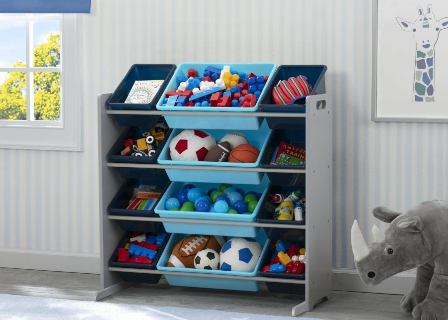 Delta Children Book & Toy Storage | Kids Toy Storage Organizer With 12 Plastic Bins