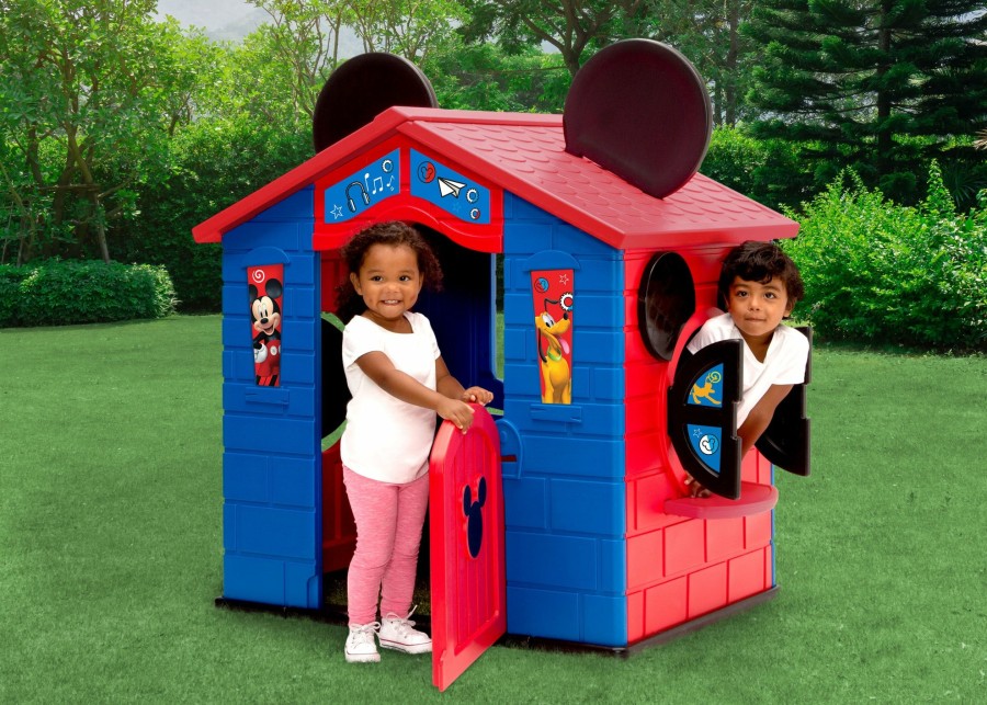 Delta Children Playhouses | Mickey Mouse Plastic Indoor/Outdoor Playhouse With Easy Assembly