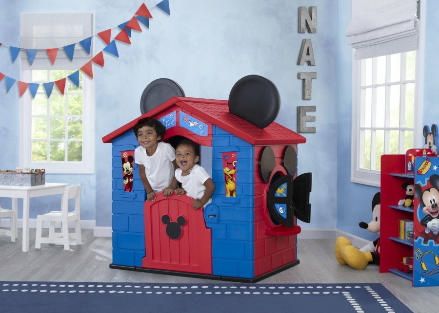 Delta Children Playhouses | Mickey Mouse Plastic Indoor/Outdoor Playhouse With Easy Assembly