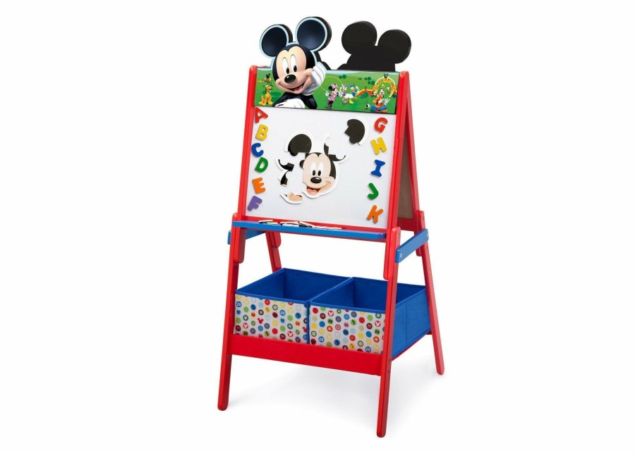 Delta Children Shop By Character | Mickey Mouse Wooden Double Sided Activity Easel