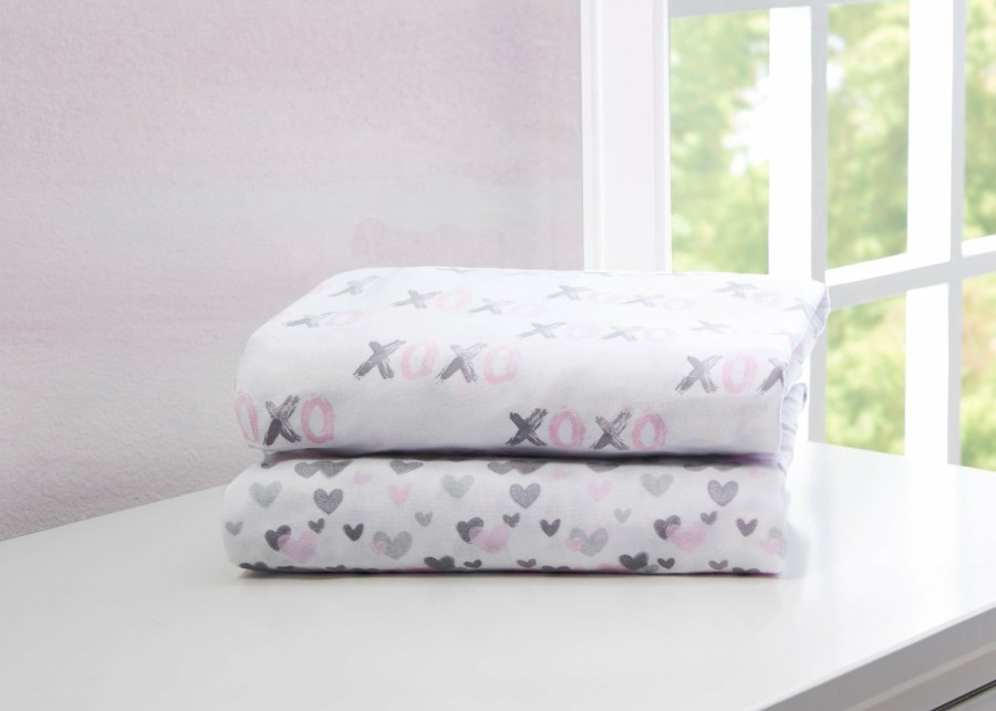 Delta Children Sheets & Mattress Covers | Hearts N Kisses Fitted Crib Sheets - 2 Pack