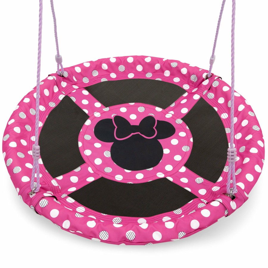 Delta Children Swings | Minnie Mouse 40-Inch Saucer Swing For Kids