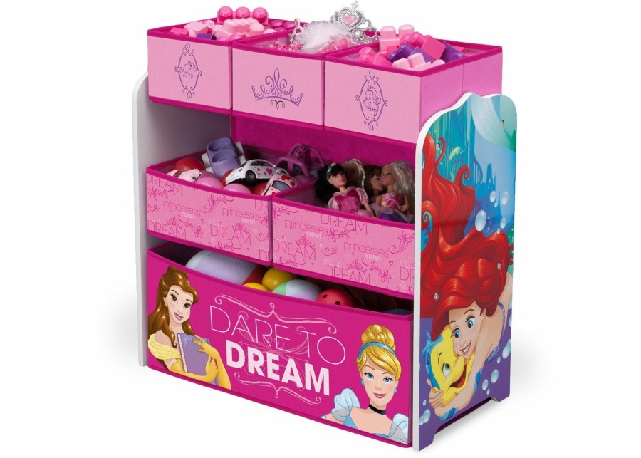 Delta Children Storage | Princess Multi-Bin Toy Organizer