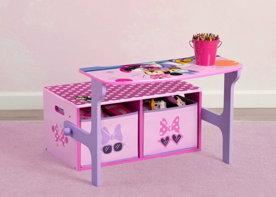 Delta Children Activity Desks | Minnie Mouse 2-In-1 Activity Bench And Desk