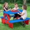 Delta Children Picnic Tables | Mickey Mouse 4 Seat Activity Picnic Table With Lego Compatible Tabletop