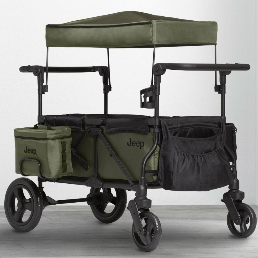 Jeep Wagons | Jeep Deluxe Wrangler Wagon Stroller With Cooler Bag And Parent Organizer By Delta Children