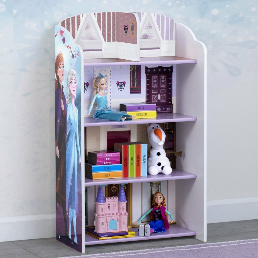 Delta Children Book & Toy Storage | Frozen Ii Wooden Playhouse 4-Shelf Bookcase