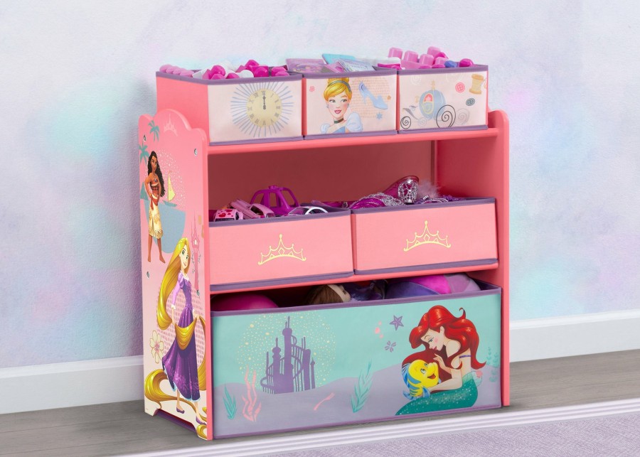 Delta Children Storage | Princess 6 Bin Design And Store Toy Organizer