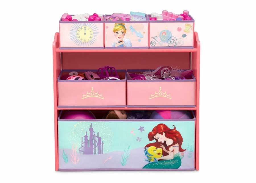 Delta Children Storage | Princess 6 Bin Design And Store Toy Organizer