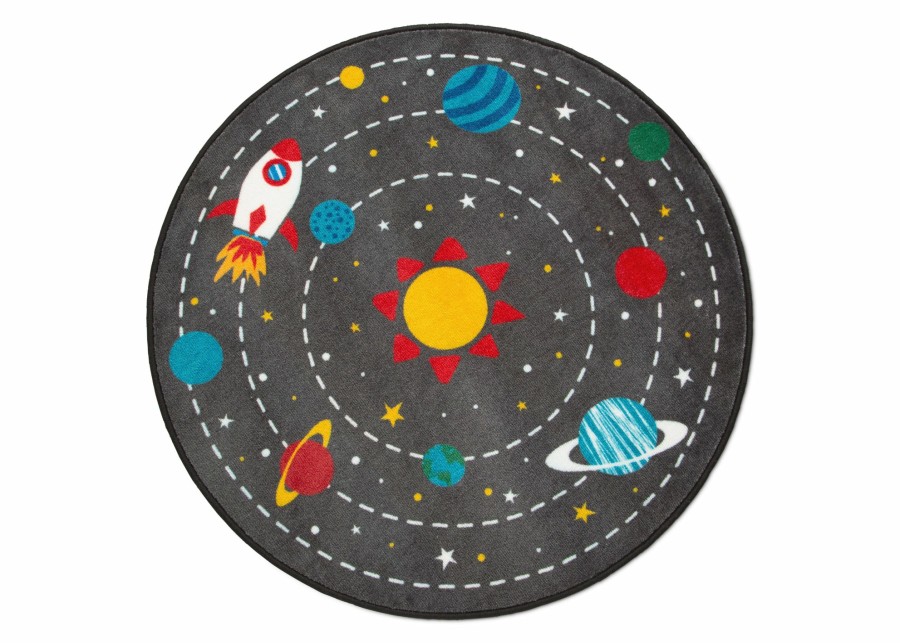 Delta Children Play Rugs | Outer Space Round Area Rug For Kids, 39-Inch