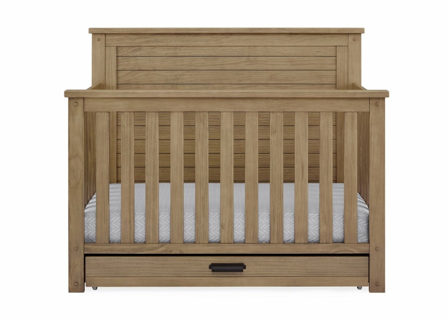 Simmons Kids Baby Cribs | Caden 6-In-1 Convertible Crib With Trundle Drawer