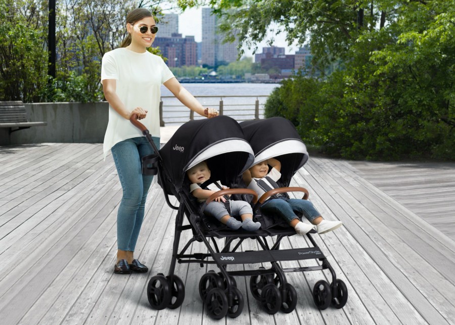 Jeep Lightweight Strollers | Powerglyde Plus Side X Side Double Stroller