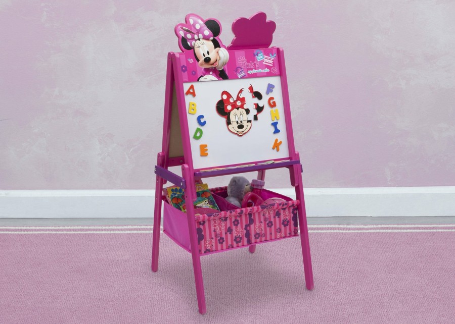 Delta Children Easels | Minnie Mouse Wooden Double Sided Activity Easel