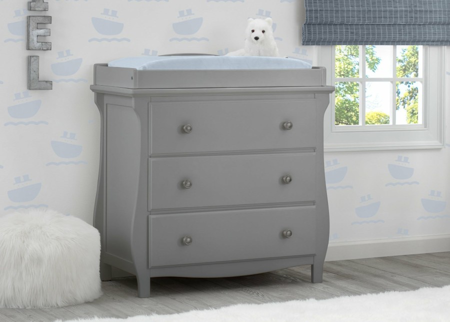 Delta Children Dressers & Changing Tables | Lancaster 3 Drawer Dresser With Changing Top And Interlocking Drawers