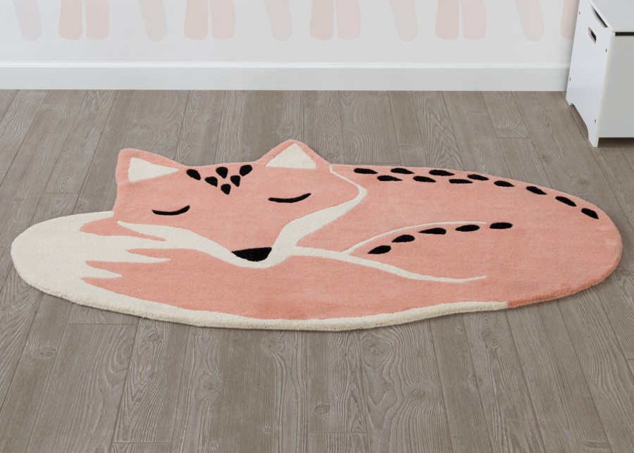 Delta Children Play Rugs | Hand-Tufted 100% Wool Fox Rug