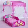 Delta Children Toddler Beds | Disney Princess Plastic Sleep And Play Toddler Bed With Canopy By Delta Children