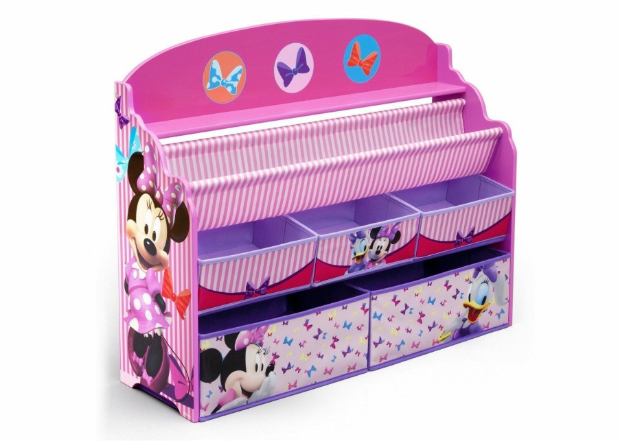 Delta Children Book & Toy Storage | Minnie Mouse Deluxe Book & Toy Organizer