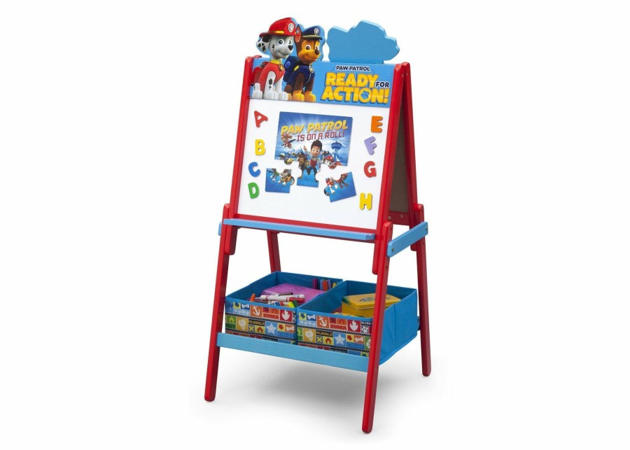 Delta Children Shop By Character | Paw Patrol Wooden Double Sided Activity Easel