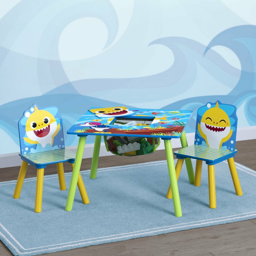 Delta Children Table & Chair Sets | Baby Shark Kids Table And Chair Set With Storage