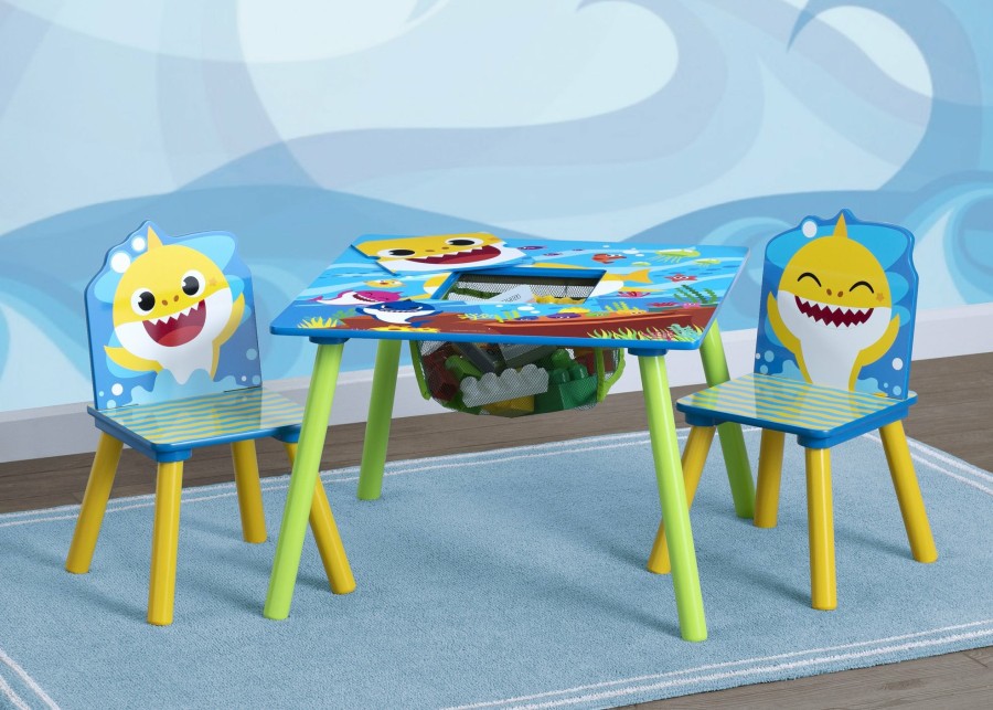 Delta Children Table & Chair Sets | Baby Shark Kids Table And Chair Set With Storage