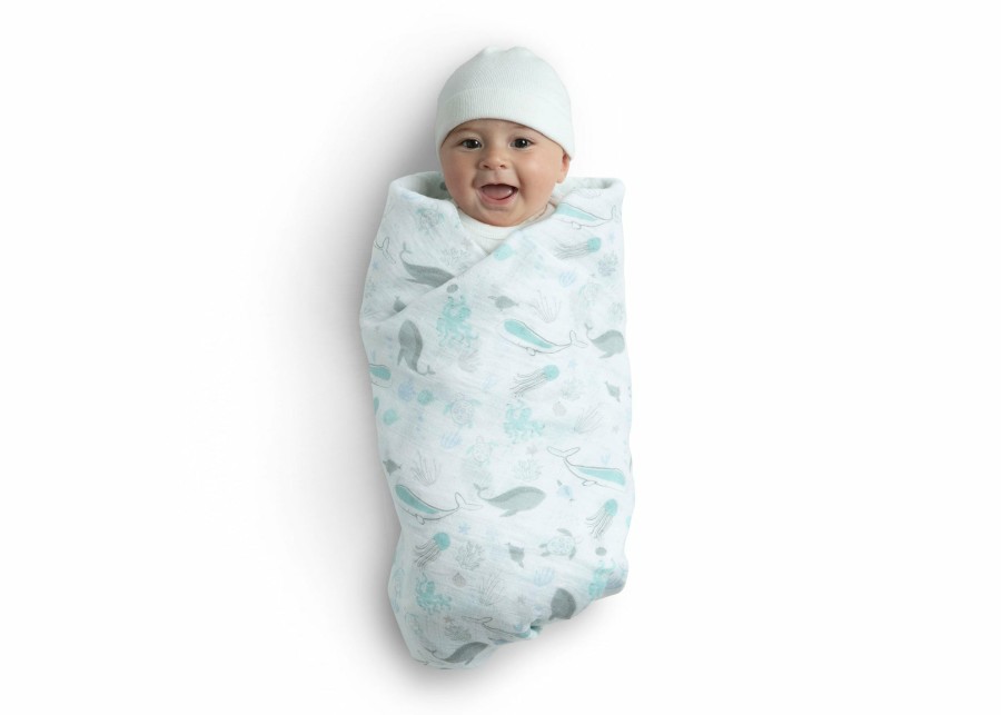 Delta Children Swaddles, Blankets & Sleep Sacks | 100% Cotton Muslin Baby Receiving Blankets - 2 Pack