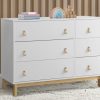 babyGap by Delta Children Dressers & Changing Tables | Babygap Legacy 6 Drawer Dresser With Leather Pulls And Interlocking Drawers