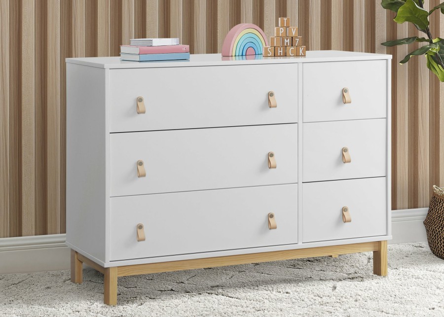 babyGap by Delta Children Dressers & Changing Tables | Babygap Legacy 6 Drawer Dresser With Leather Pulls And Interlocking Drawers