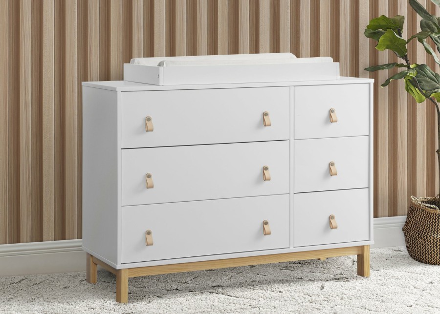 babyGap by Delta Children Dressers & Changing Tables | Babygap Legacy 6 Drawer Dresser With Leather Pulls And Interlocking Drawers