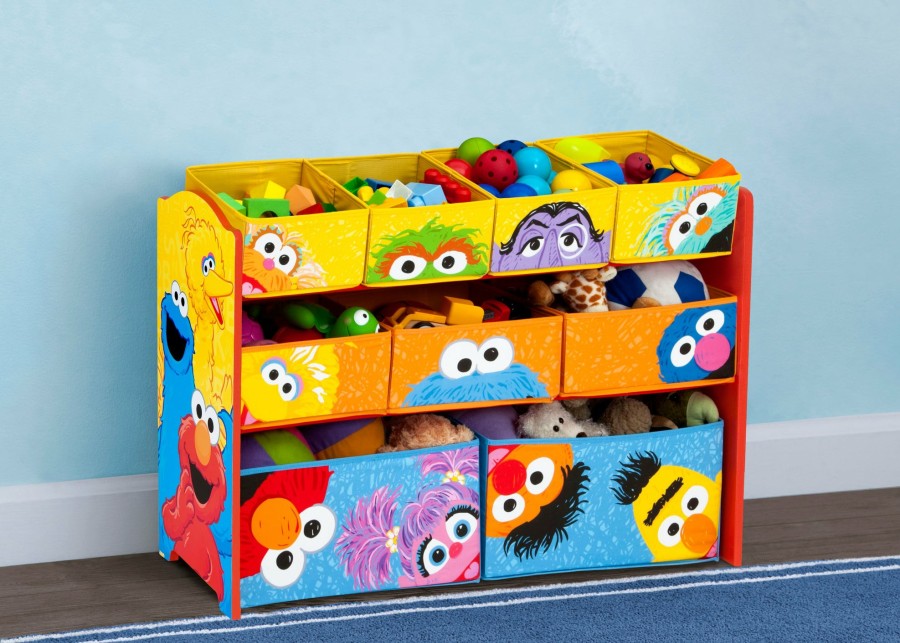 Delta Children Book & Toy Storage | Sesame Street Deluxe Multi-Bin Toy Organizer