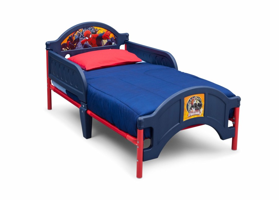 Delta Children Toddler Beds | Marvel Spider-Man 2-Piece Toddler Bedroom Set - Includes Toddler Bed And Deluxe Toy Box