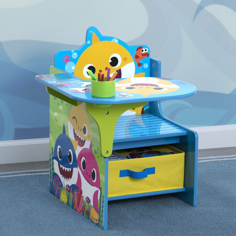 Delta Children Table & Chair Sets | Baby Shark Chair Desk With Storage Bin