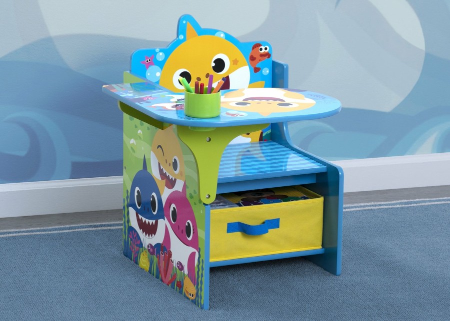 Delta Children Table & Chair Sets | Baby Shark Chair Desk With Storage Bin