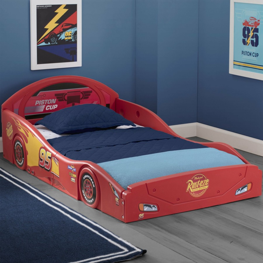 Disney/Pixar Toddler Beds | Cars Lightning Mcqueen Plastic Sleep And Play Toddler Bed