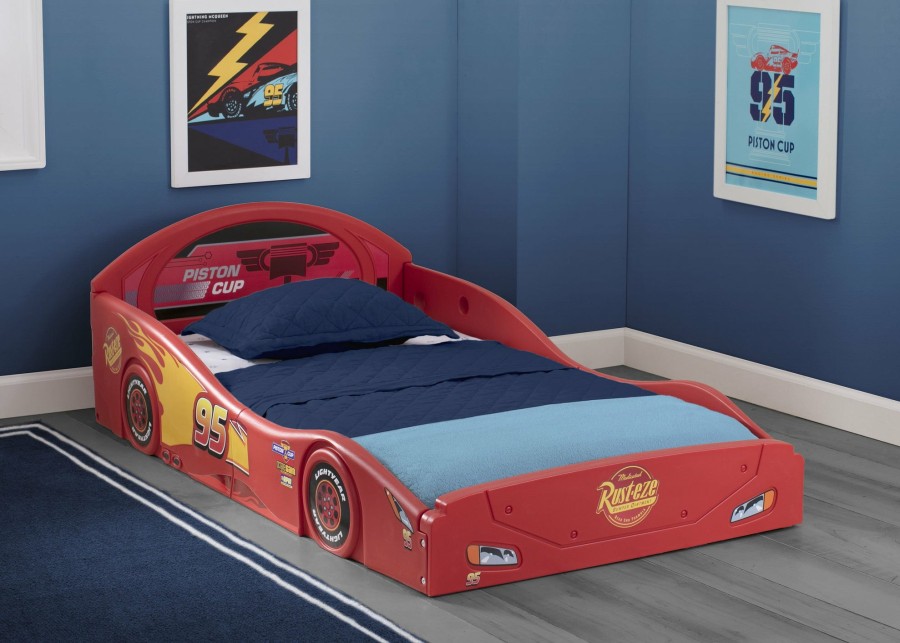 Disney/Pixar Toddler Beds | Cars Lightning Mcqueen Plastic Sleep And Play Toddler Bed