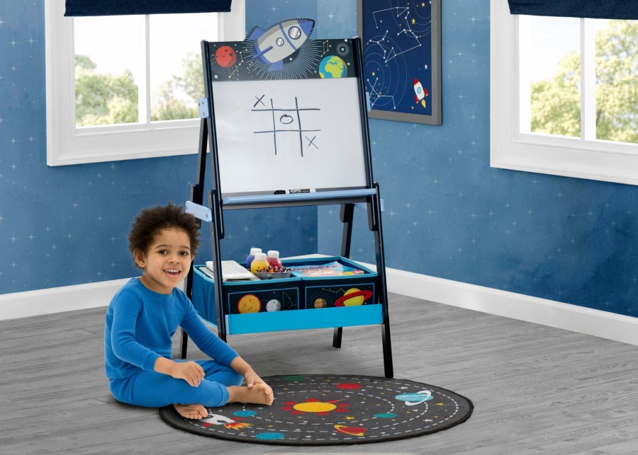 Delta Children Rugs | Outer Space Round Area Rug For Kids, 39-Inch