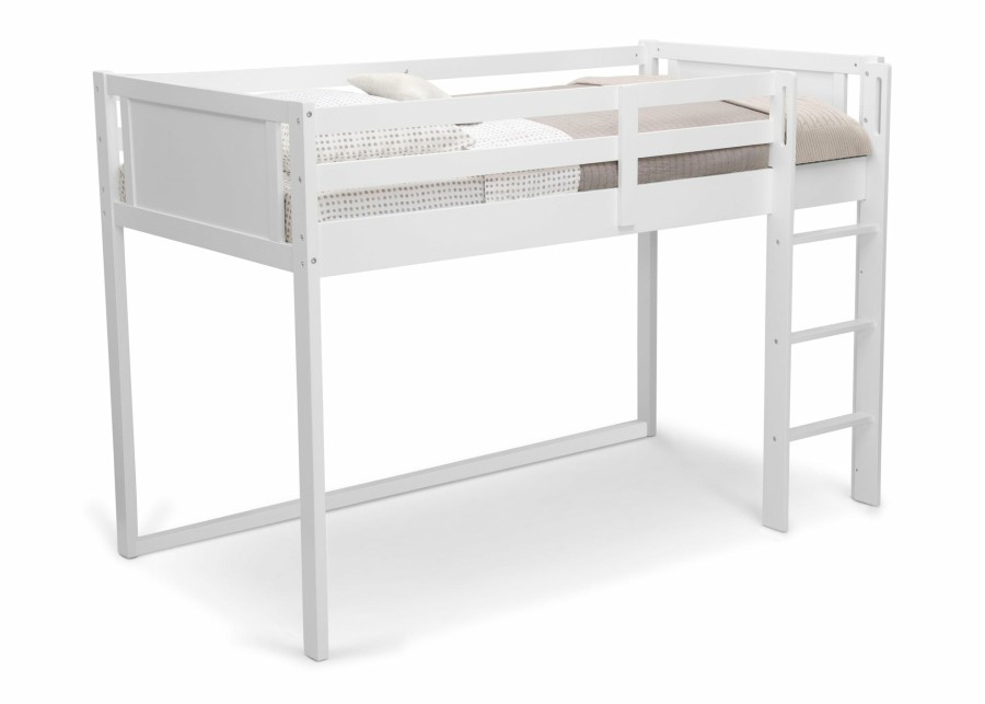 Delta Children Twin Beds & Headboards | Twin Loft Bed With Guardrail And Ladder