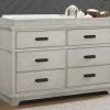 Simmons Kids Dressers & Changing Tables | Asher 6 Drawer Dresser With Changing Top And Interlocking Drawers