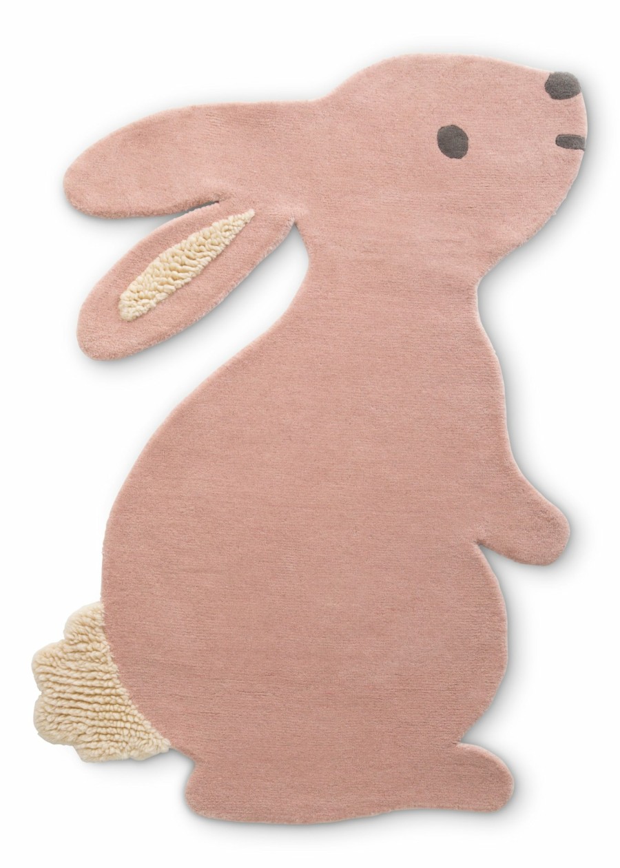 Delta Children Play Rugs | Hand-Tufted 100% Wool Bunny Rug